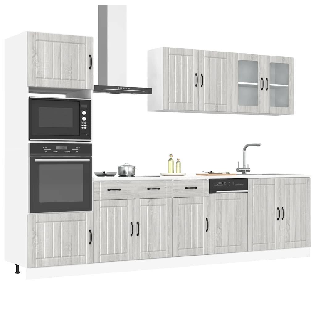 vidaXL Комплект кухненски шкафове от 7 части Kalmar инженерно дърво