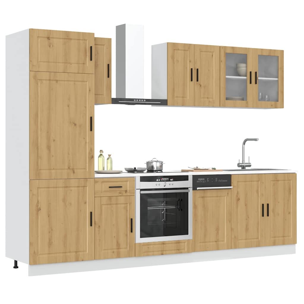 vidaXL Комплект кухненски шкафове от 8 части Kalmar инженерно дърво