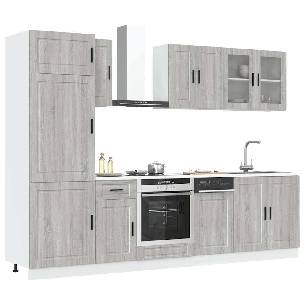 vidaXL Комплект кухненски шкафове от 8 части Kalmar инженерно дърво