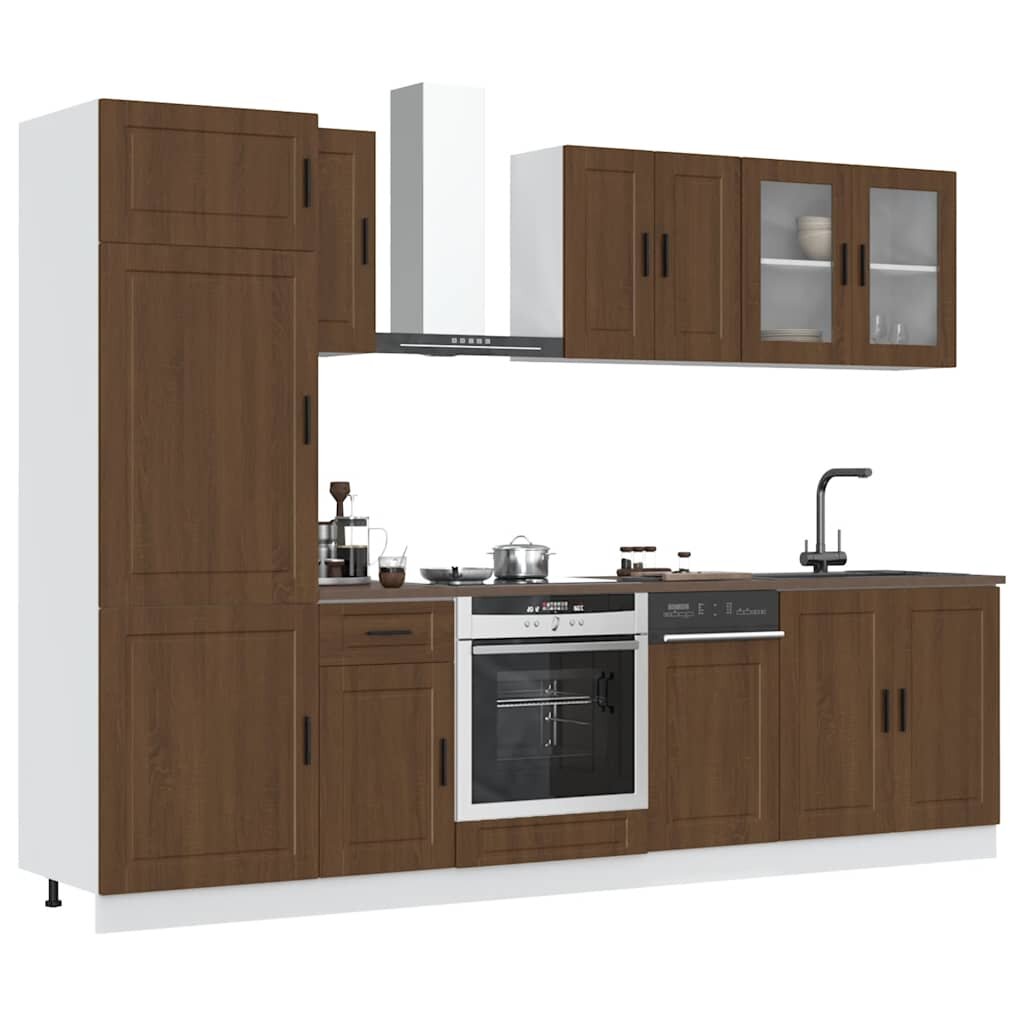 vidaXL Комплект кухненски шкафове от 8 части Kalmar инженерно дърво