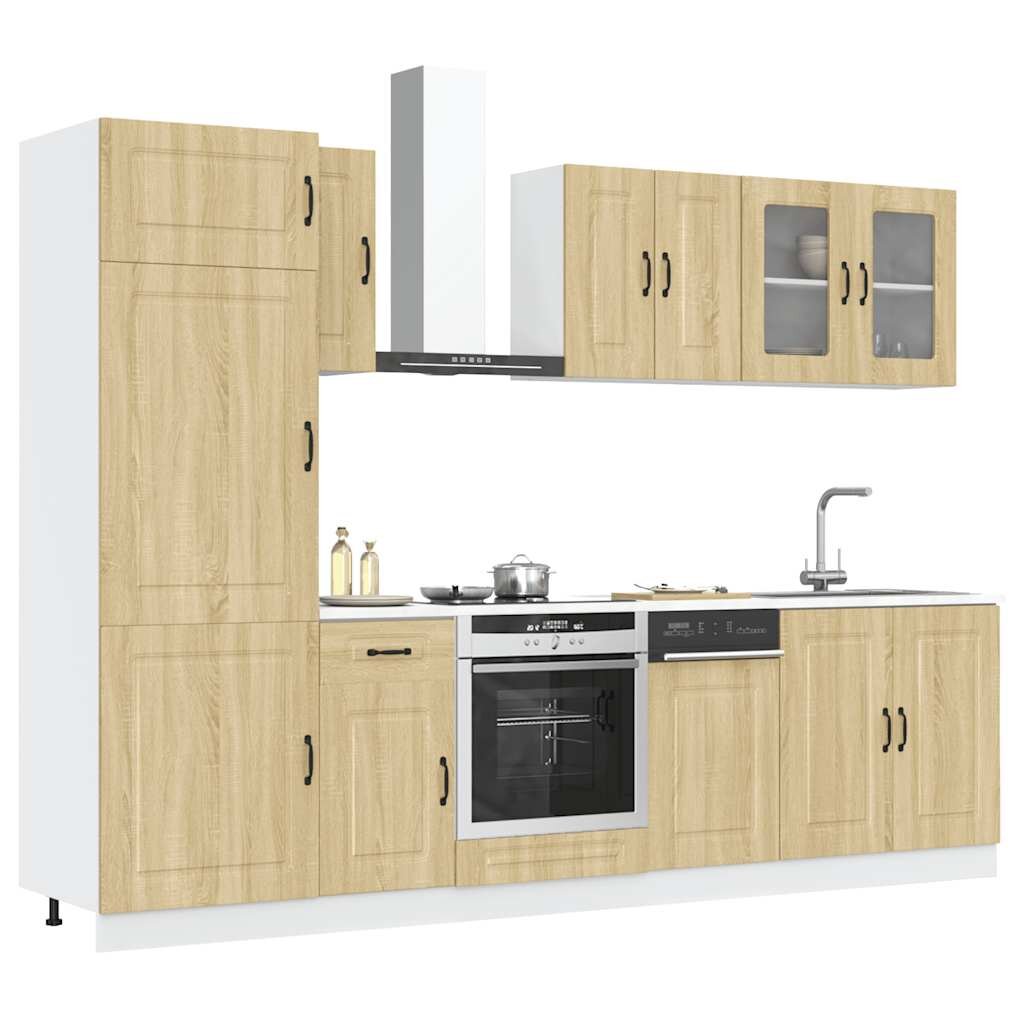 vidaXL Комплект кухненски шкафове от 8 части Kalmar инженерно дърво