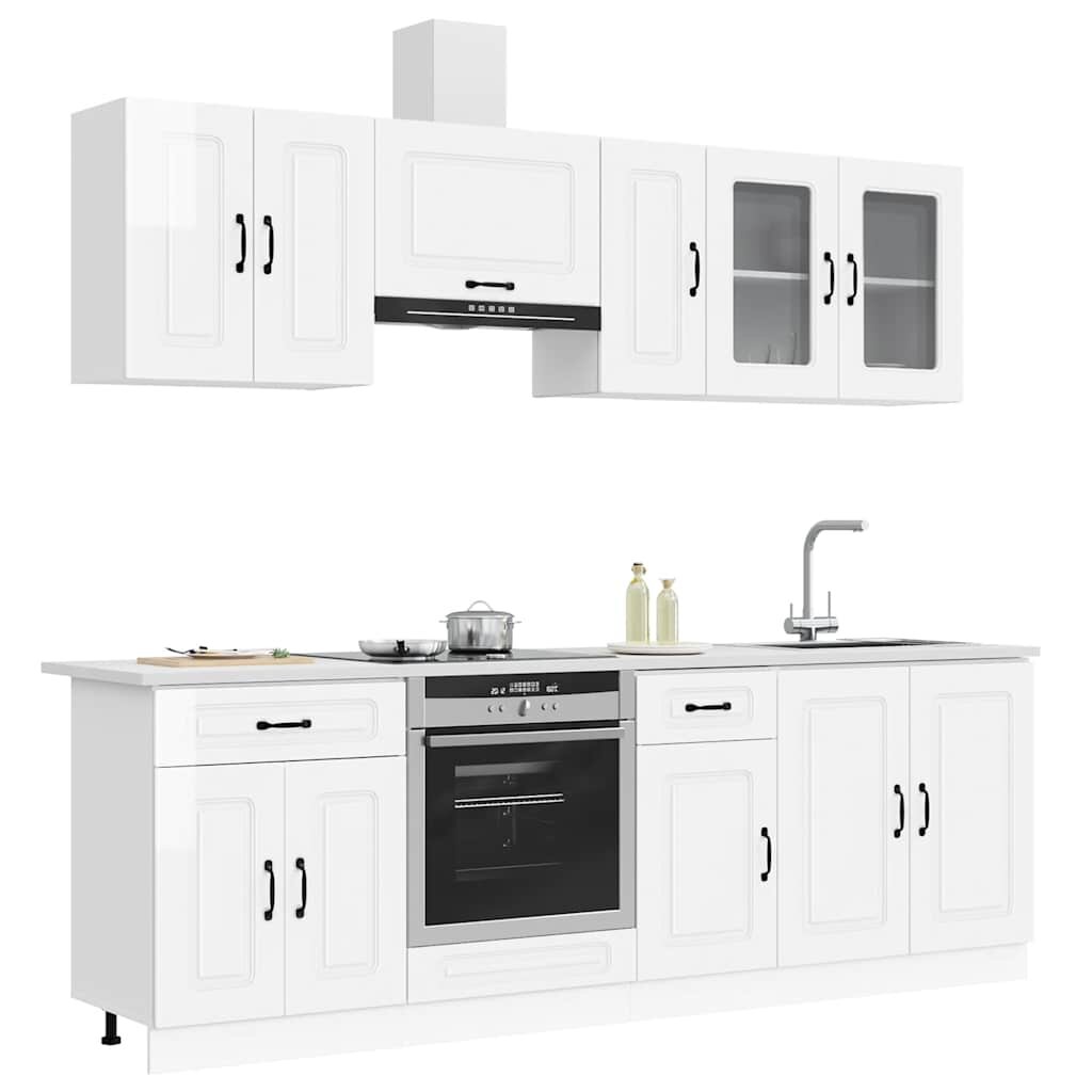 vidaXL Комплект кухненски шкафове от 8 части Kalmar инженерно дърво