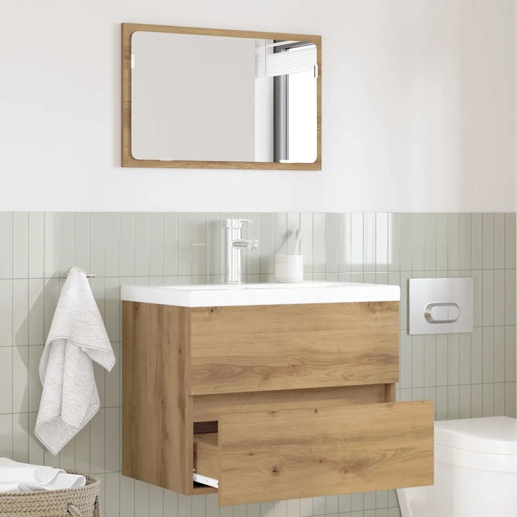 vidaXL Комплект мебели за баня 2 бр. Дъб 57 x 37 x 45 см