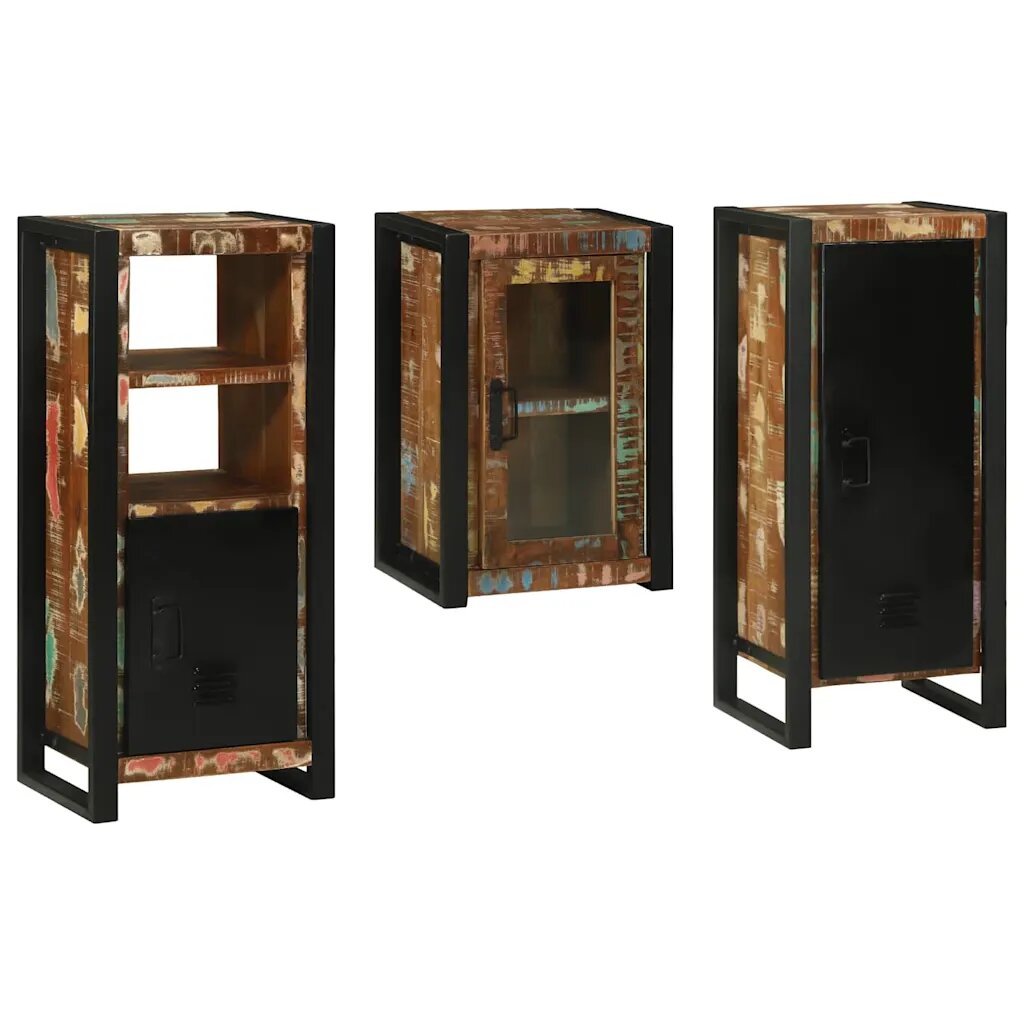 vidaXL Комплект мебели за баня 3 бр. Многоцветен 40 x 35 x 90 см