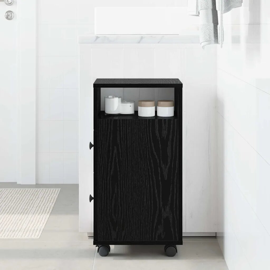 vidaXL Комплект мебели за баня 33 x 23 x 65 см Инженерна дървесина