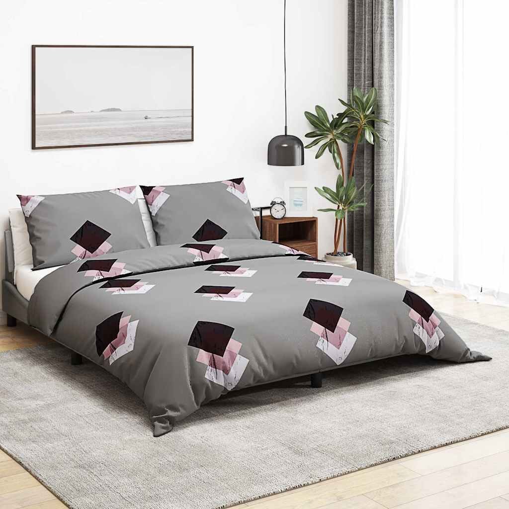 vidaXL Комплект плик за завивка многоцветен 135x200 см памук