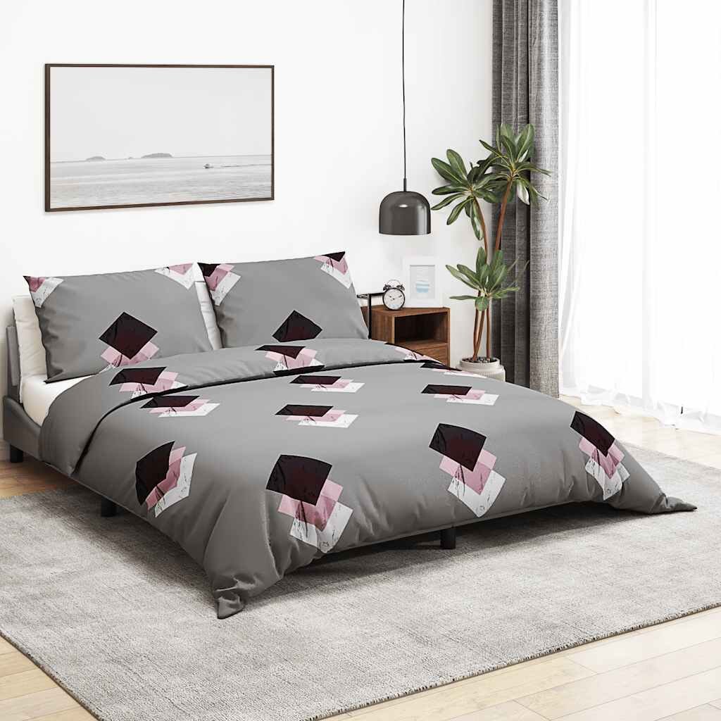 vidaXL Комплект плик за завивка многоцветен 200x220 см памук