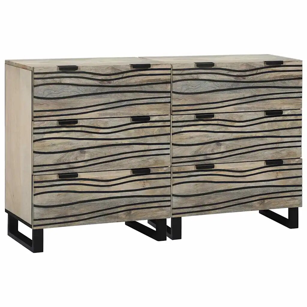 vidaXL Комплект скрин 2 бр. Бяло 120 x 33 x 75 см