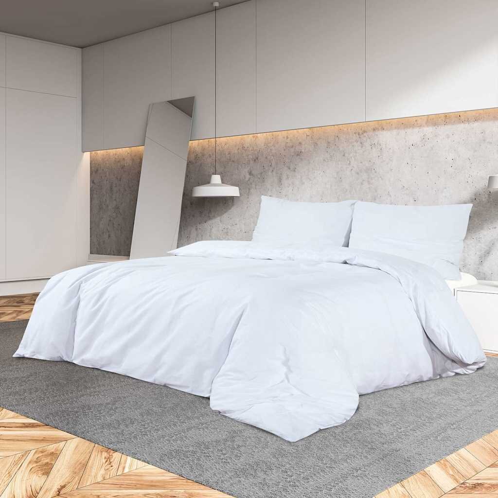 vidaXL Комплект спално бельо бяло 260x240 см памук
