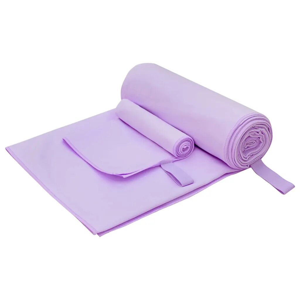 vidaXL Комплект Спортни Хавлии 2 бр. Лилаво 50 x 30 cm 200 x 100 cm
