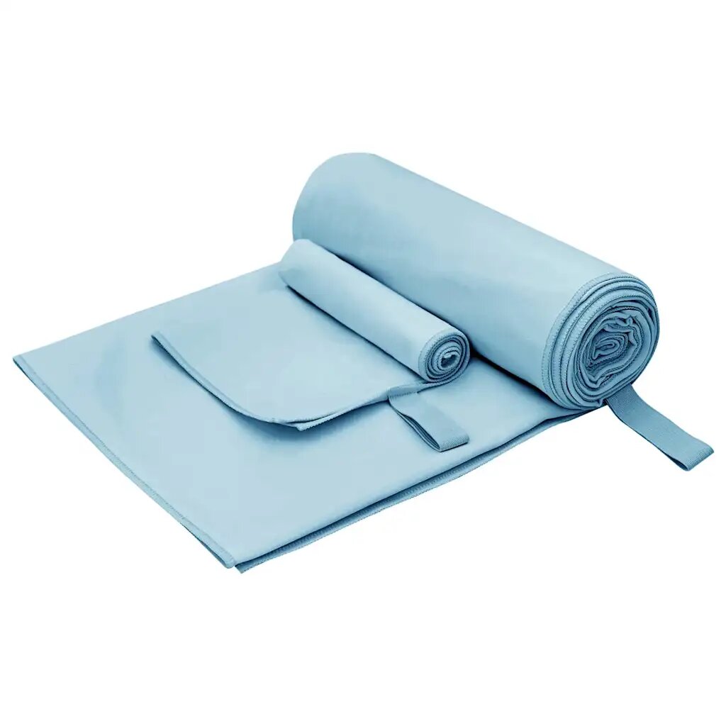 vidaXL Комплект Спортни Хавлии 2 бр. Синьо 50 x 30 cm 200 x 100 cm