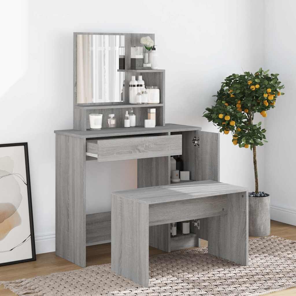 vidaXL Комплект тоалеткасив сонома 865x35x136 см