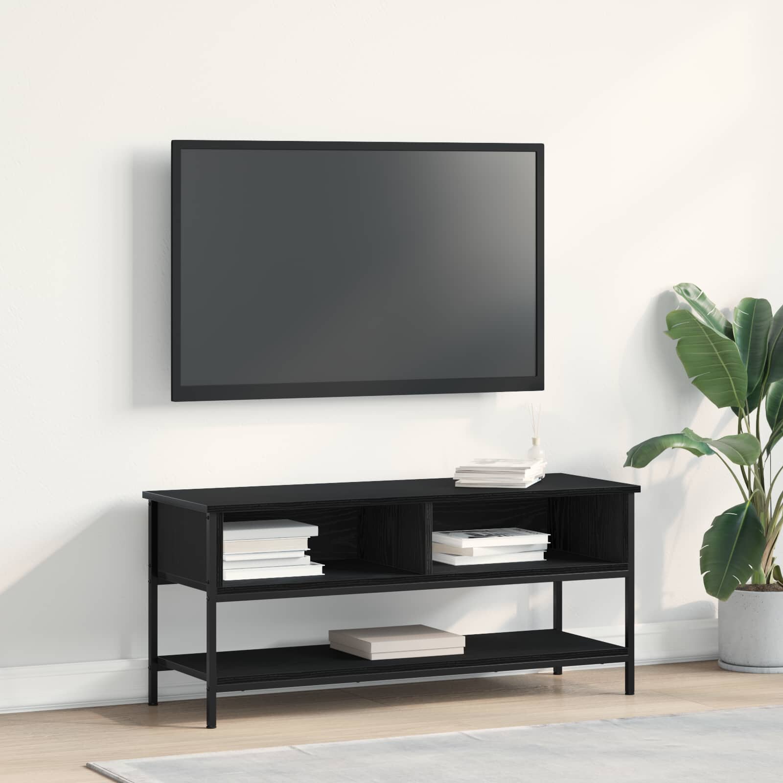 vidaXL Комплект ТВ шкаф 100 x 35 x 45 см Черния дъб