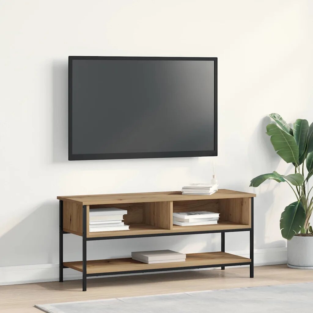 vidaXL Комплект ТВ шкаф 100 x 35 x 45 см Дъб Инженерна дървесина