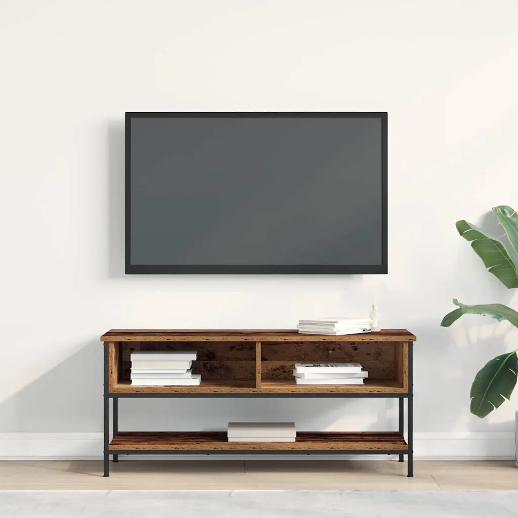 vidaXL Комплект ТВ шкаф 100 x 35 x 45 см Старо дърво