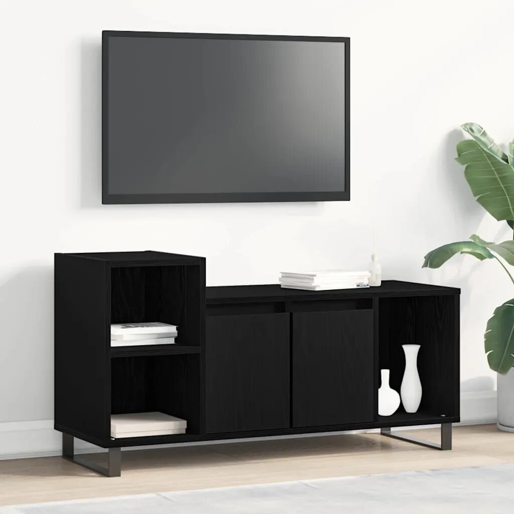 vidaXL Комплект ТВ шкаф 100 x 35 x 55 см Черния дъб