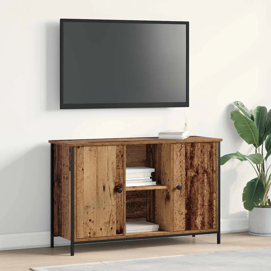 vidaXL Комплект ТВ шкаф 101 x 35 x 65 см Старо дърво