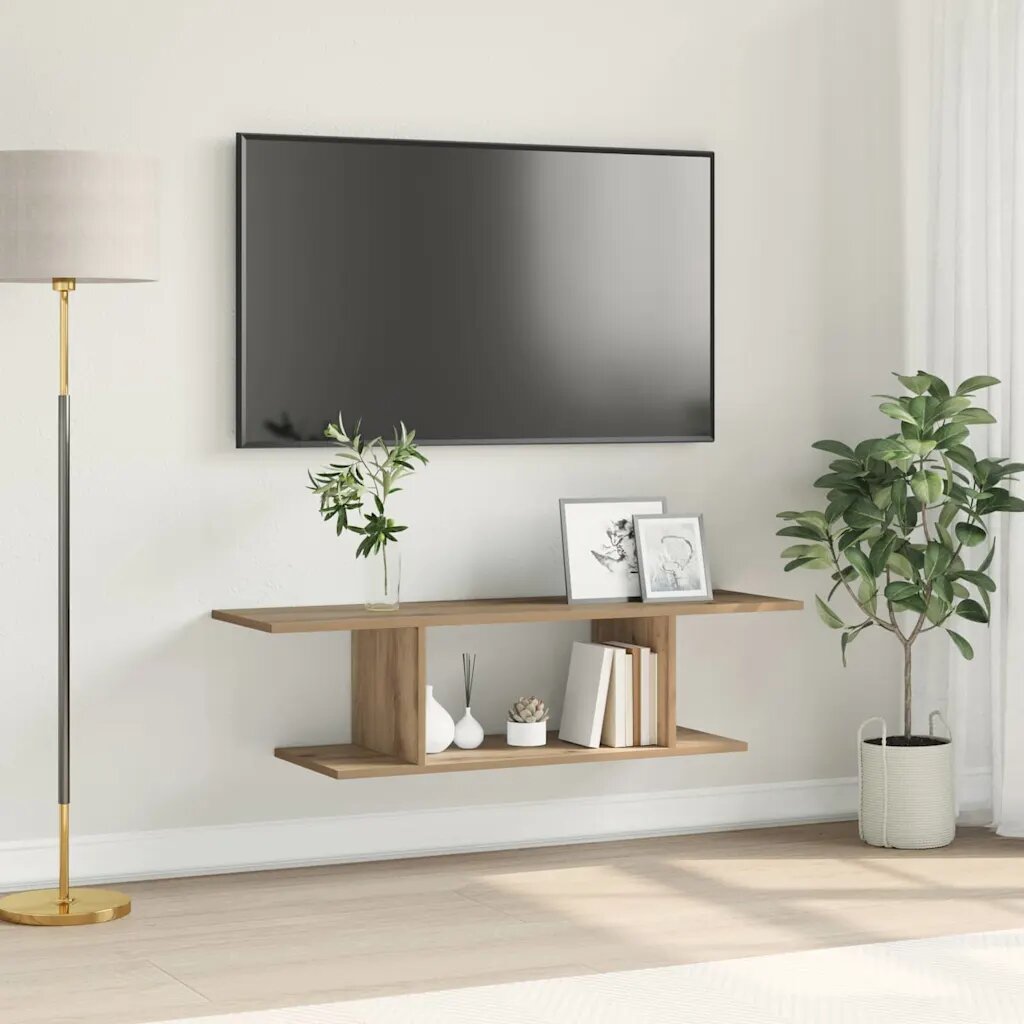 vidaXL Комплект ТВ шкаф 102 x 35 x 35 cm Дъб Инженерна дървесина