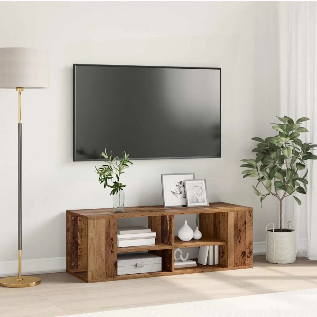 vidaXL Комплект ТВ шкаф 102 x 35 x 35 cm Старо дърво