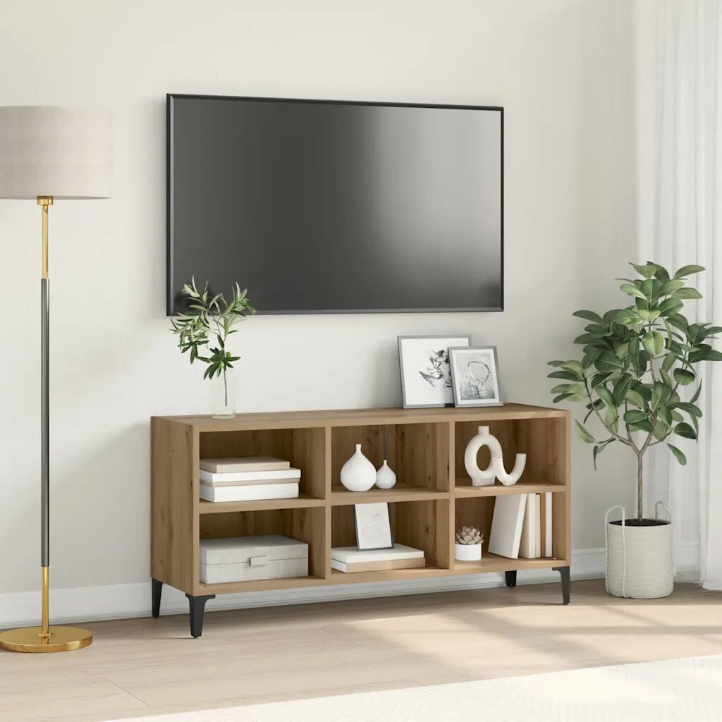 vidaXL Комплект ТВ шкаф 1035 x 30 x 50 см Кафяво