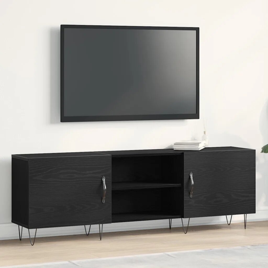 vidaXL Комплект ТВ шкаф 150 x 30 x 50 cm Черния дъб