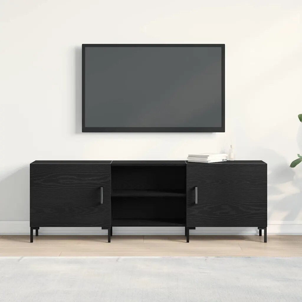 vidaXL Комплект ТВ шкаф 150 x 30 x 50 cm Черния дъб