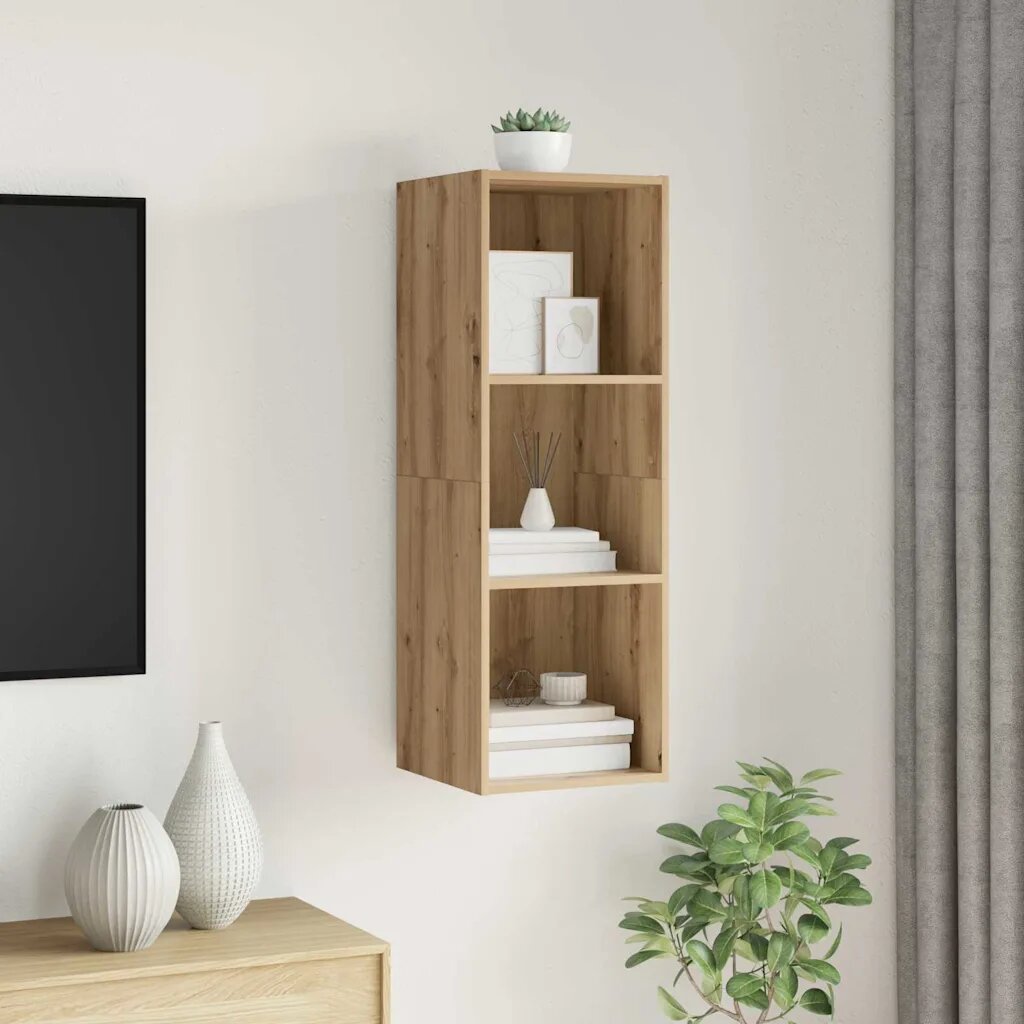 vidaXL Комплект ТВ шкаф 37 x 37 x 107 см Дъб Инженерна дървесина