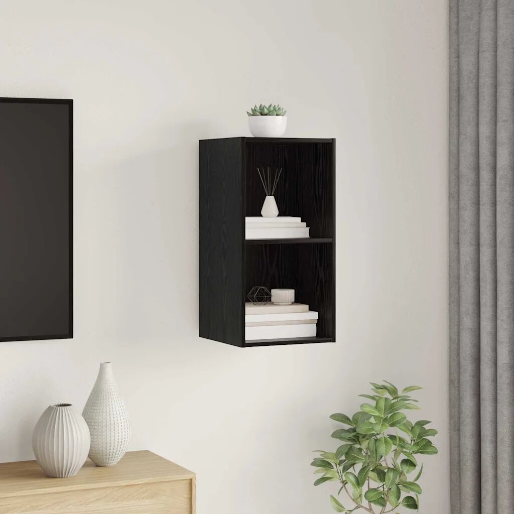 vidaXL Комплект ТВ шкаф 37 x 37 x 72 см Черния дъб Инженерна дървесина