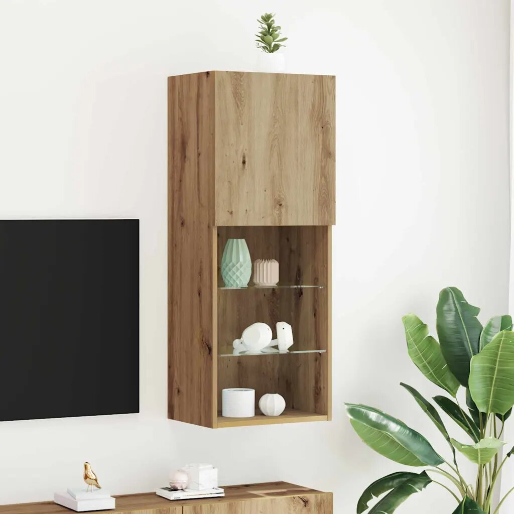 vidaXL Комплект ТВ шкаф 405 x 30 x 102 см Дъб Инженерна дървесина