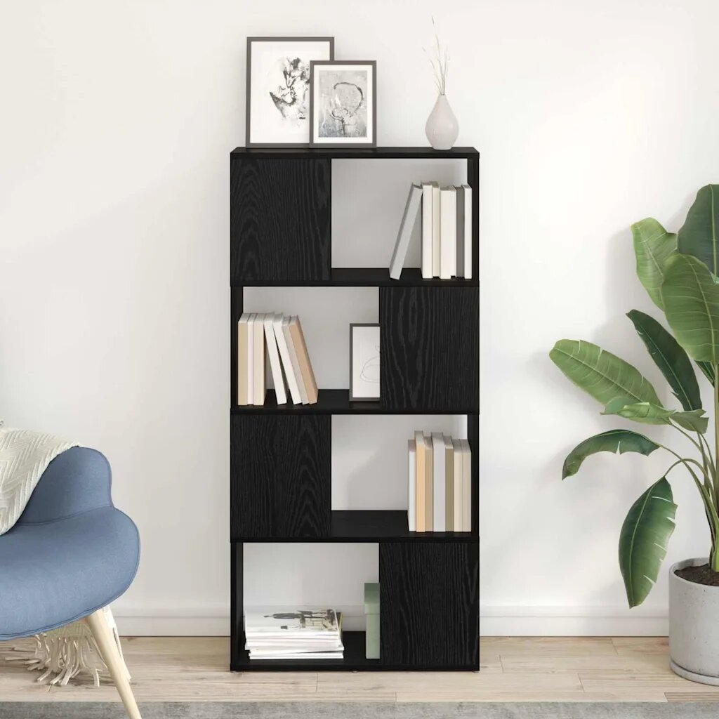 vidaXL Комплект ТВ шкаф 60 x 24 x 1255 см Черно Инженерна дървесина