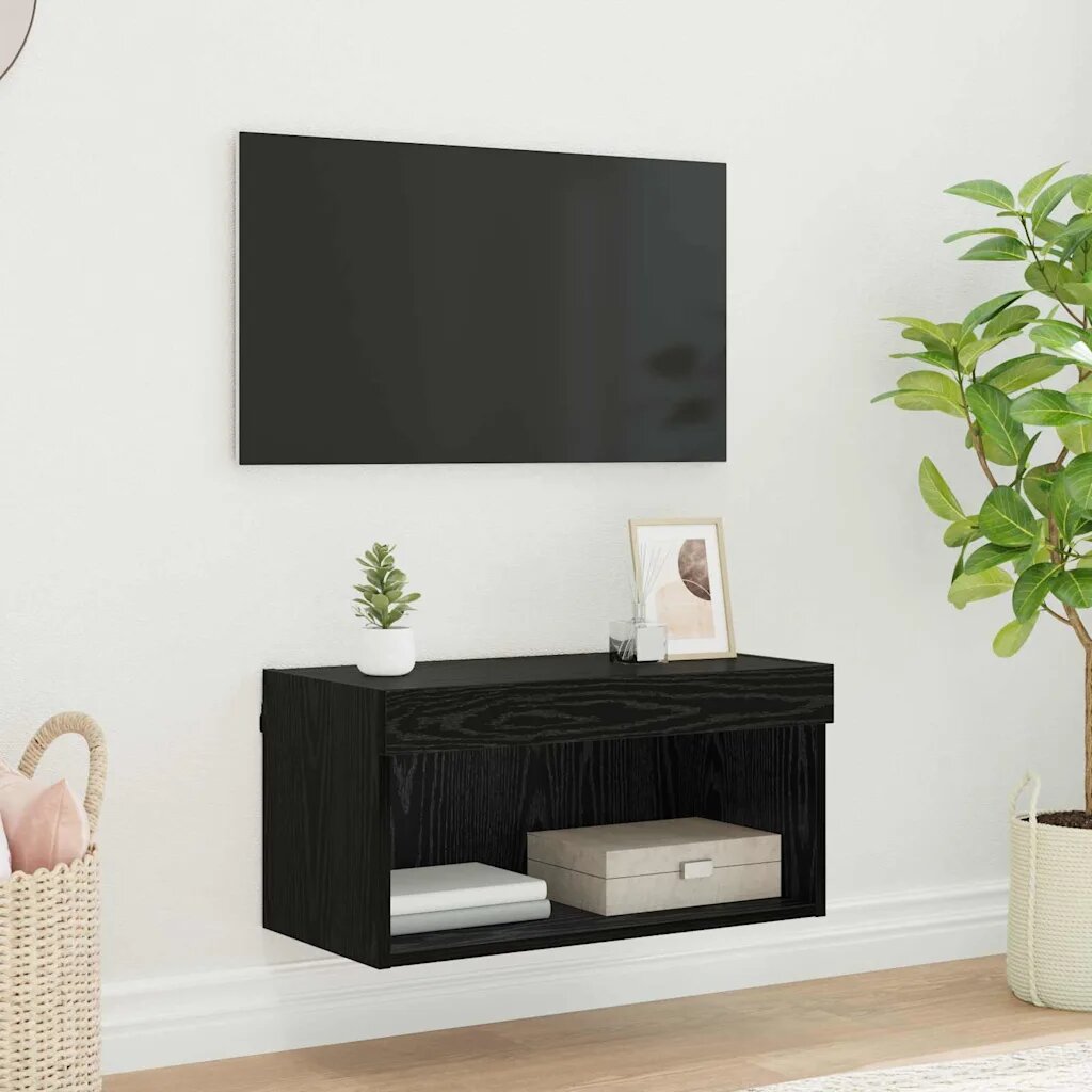 vidaXL Комплект ТВ шкаф 60 x 30 x 30 cm Черния дъб Инженерна дървесина