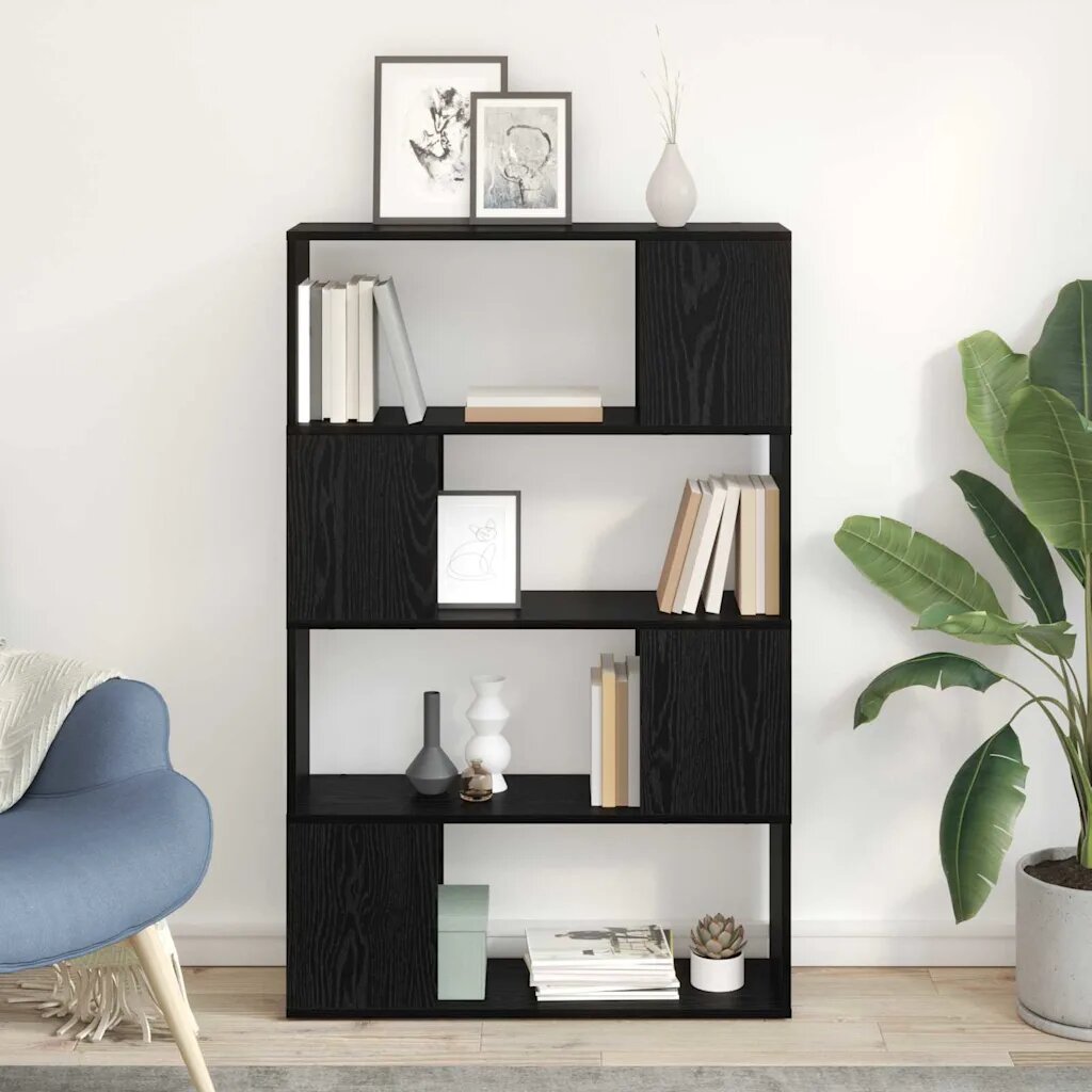 vidaXL Комплект ТВ шкаф 80 x 24 x 125 см Черно Инженерна дървесина
