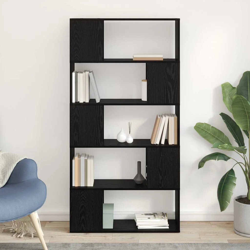 vidaXL Комплект ТВ шкаф 80 x 24 x 156 см Черно Инженерна дървесина