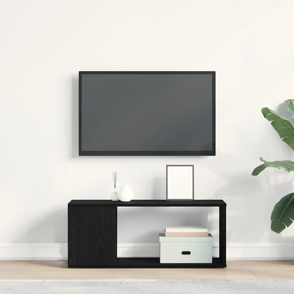 vidaXL Комплект ТВ шкаф 80 x 24 x 32 cm Черния дъб Инженерна дървесина