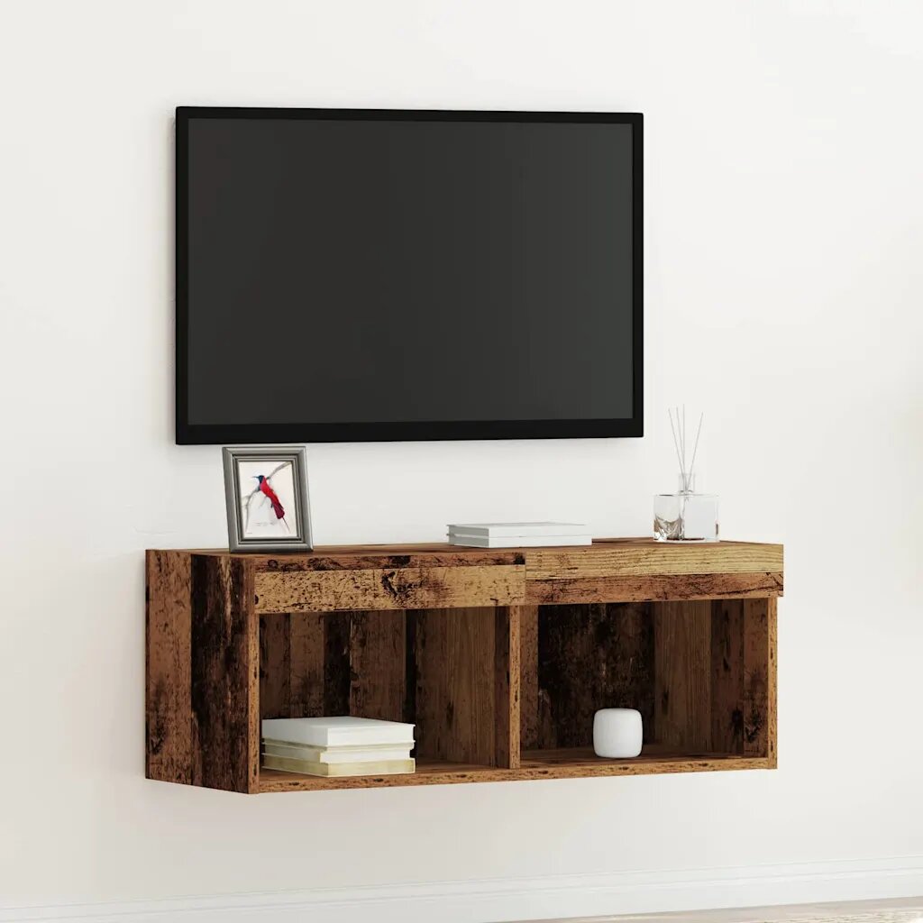 vidaXL Комплект ТВ шкаф 80 x 30 x 30 см Старо дърво