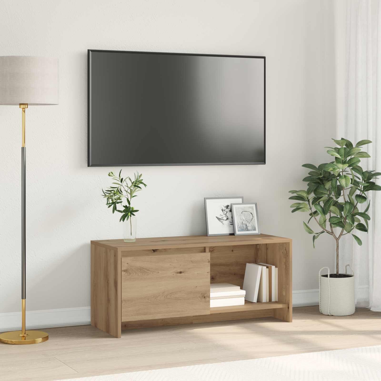 vidaXL Комплект ТВ шкаф 90 x 35 x 40 см Дъб Инженерна дървесина