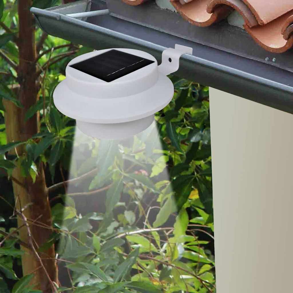 vidaXL Комплект външни соларни LED лампи за ограда – 6 броя