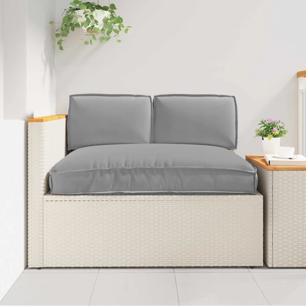 vidaXL Комплект възглавници Оксфордска тъкан Сив 120 x 80 x 52 см