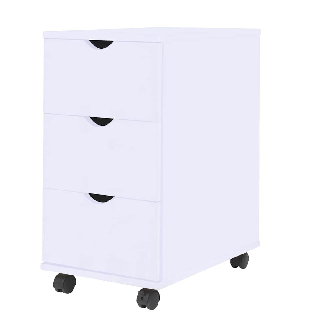 vidaXL Контейнер с чекмеджета 33x45x60 см бял