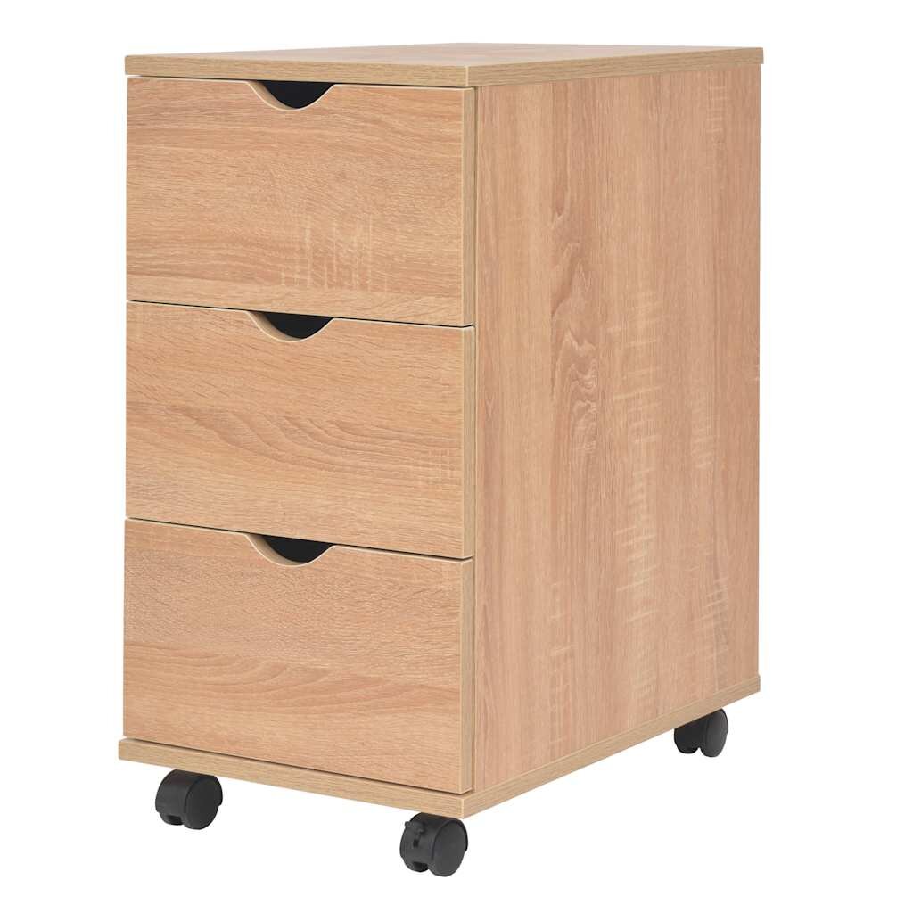 vidaXL Контейнер с чекмеджета 33x45x60 см дъб