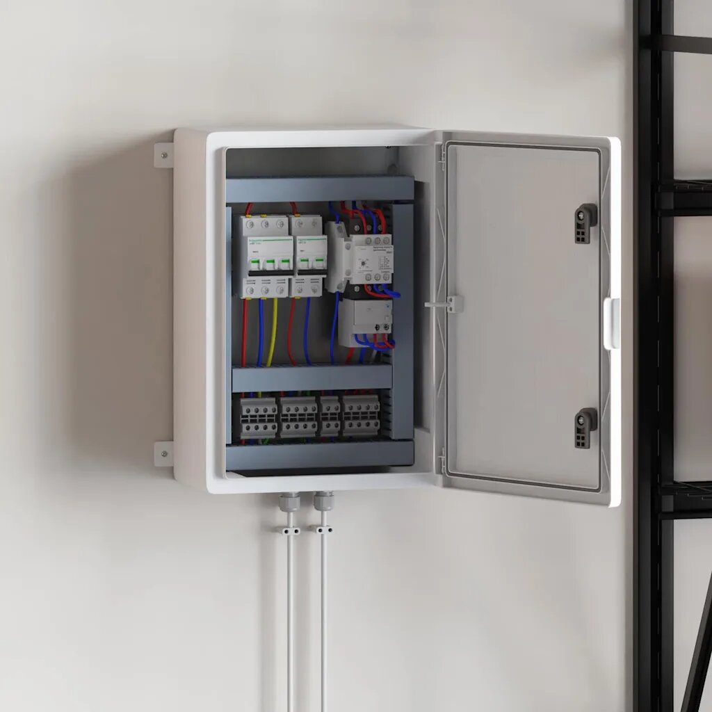 vidaXL Контролен шкаф Сив 42 x 195 x 50 см ABS пластмаса