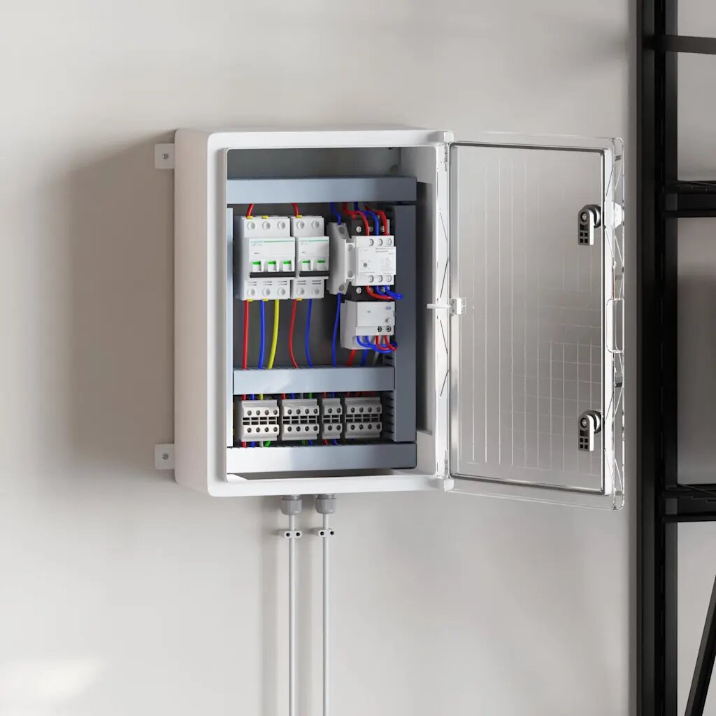 vidaXL Контролен шкаф Сив 42 x 195 x 50 см ABS пластмаса