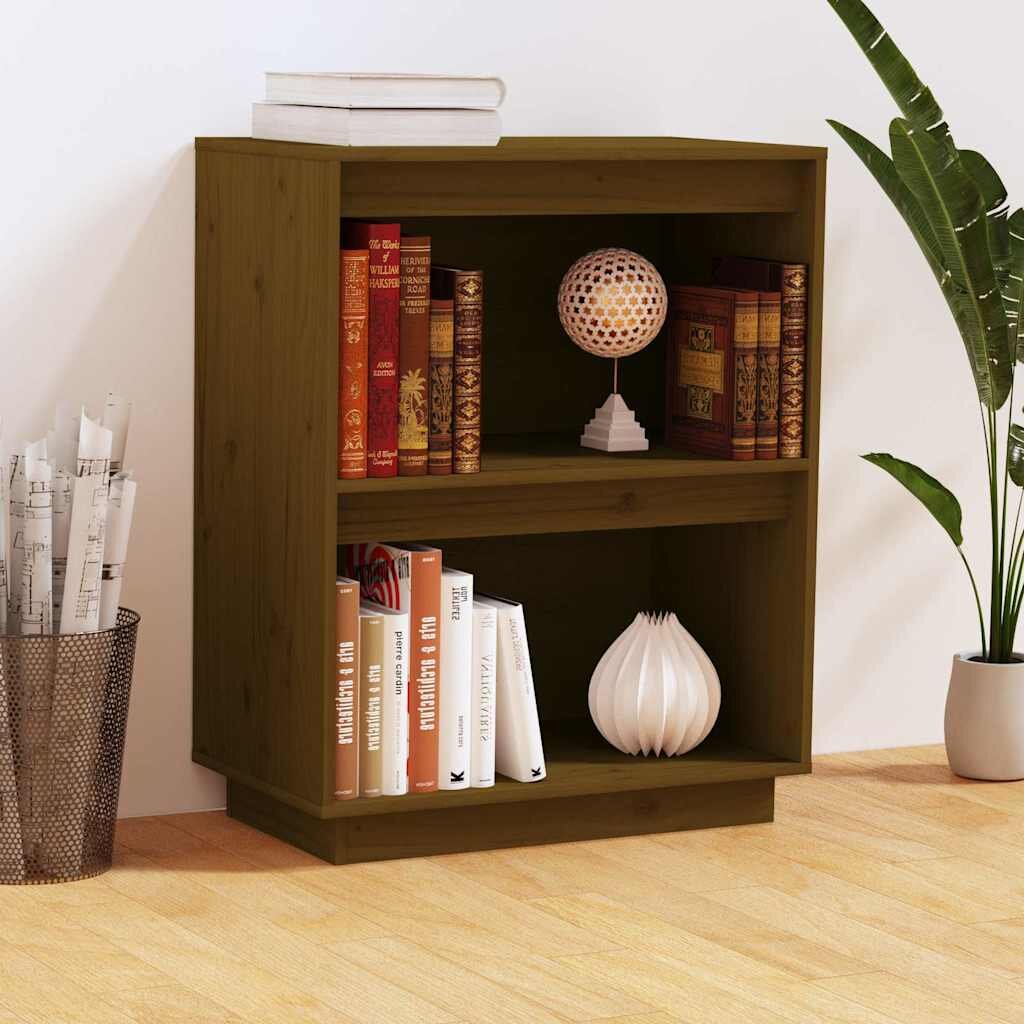 vidaXL Конзолен шкаф меденокафяв 60x34x75 см бор масив