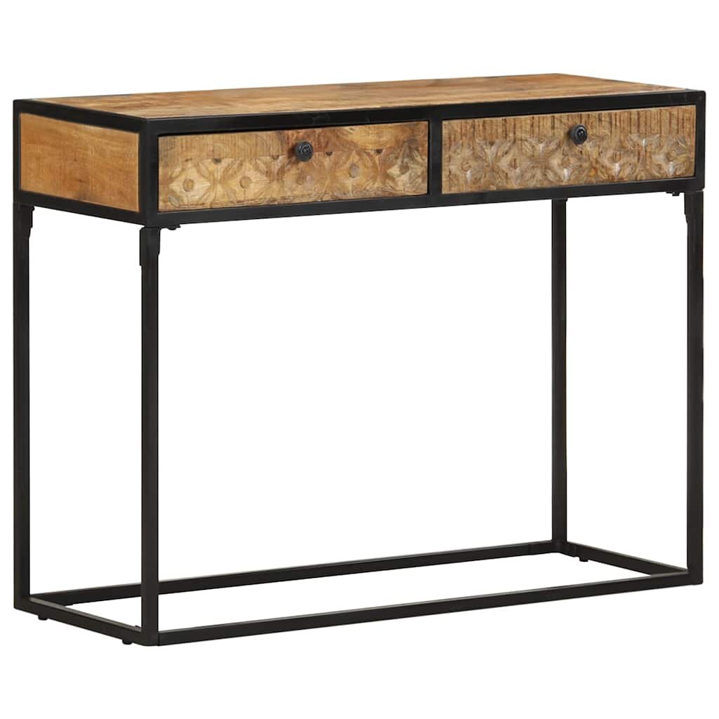 vidaXL Конзолна маса 100x35x75 cм мангово дърво масив