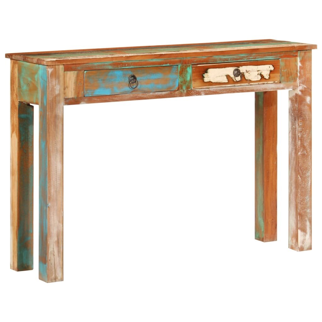 vidaXL Конзолна маса 110x30x75 cм регенерирано дърво масив
