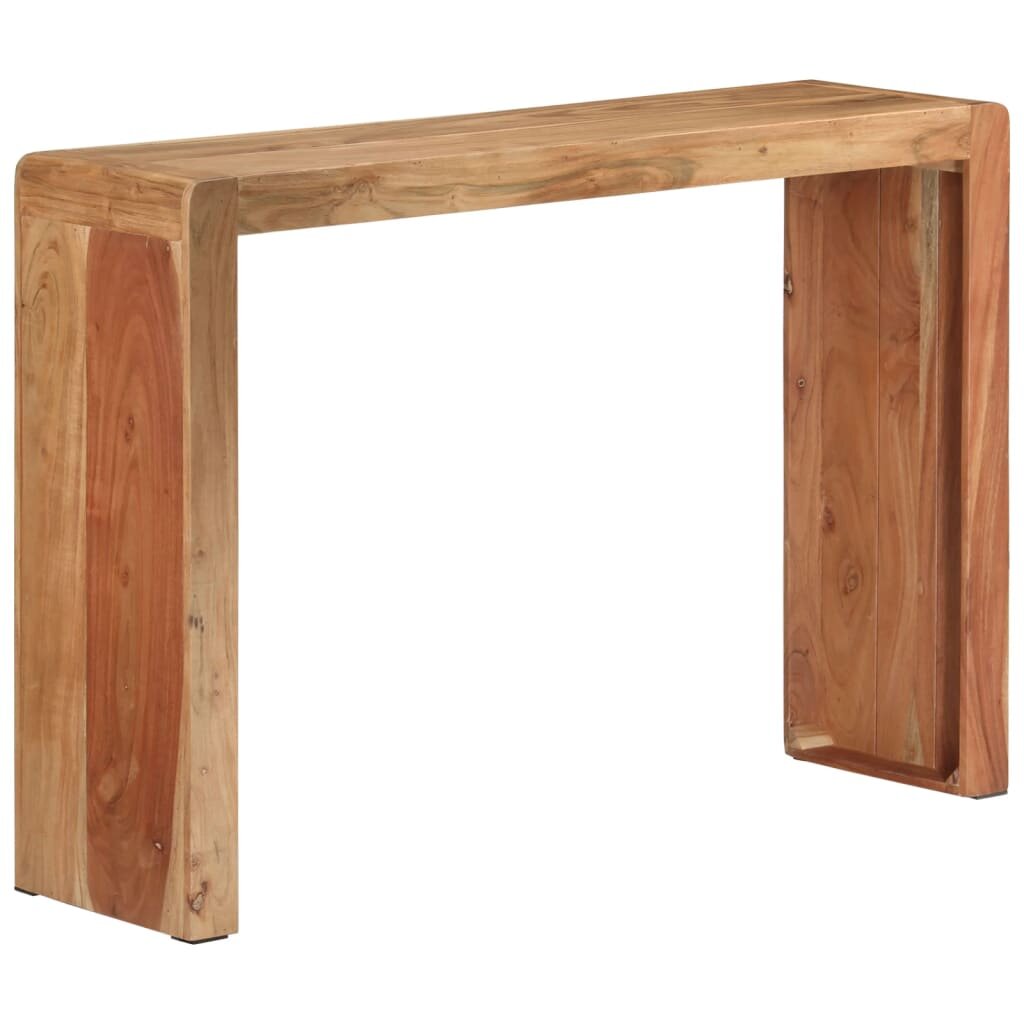 vidaXL Конзолна маса 110x30x76 cм акациево дърво масив