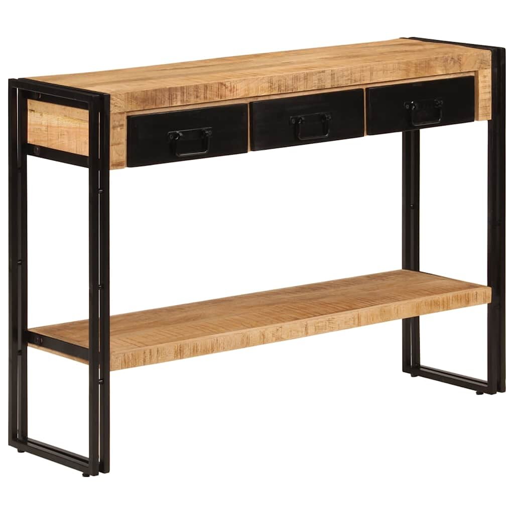 vidaXL Конзолна маса 110x30x76 cм мангово дърво масив