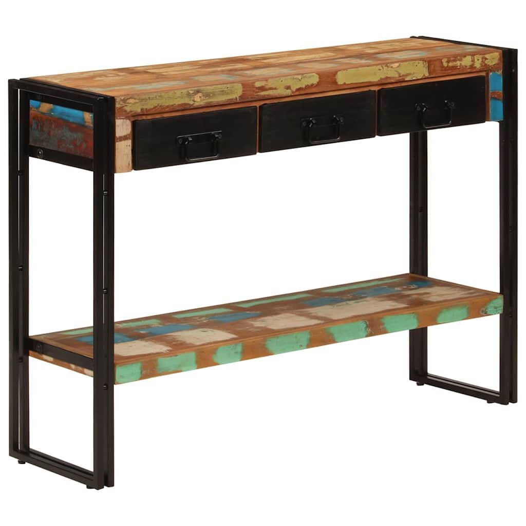 vidaXL Конзолна маса 110x30x76 cм регенерирано дърво масив