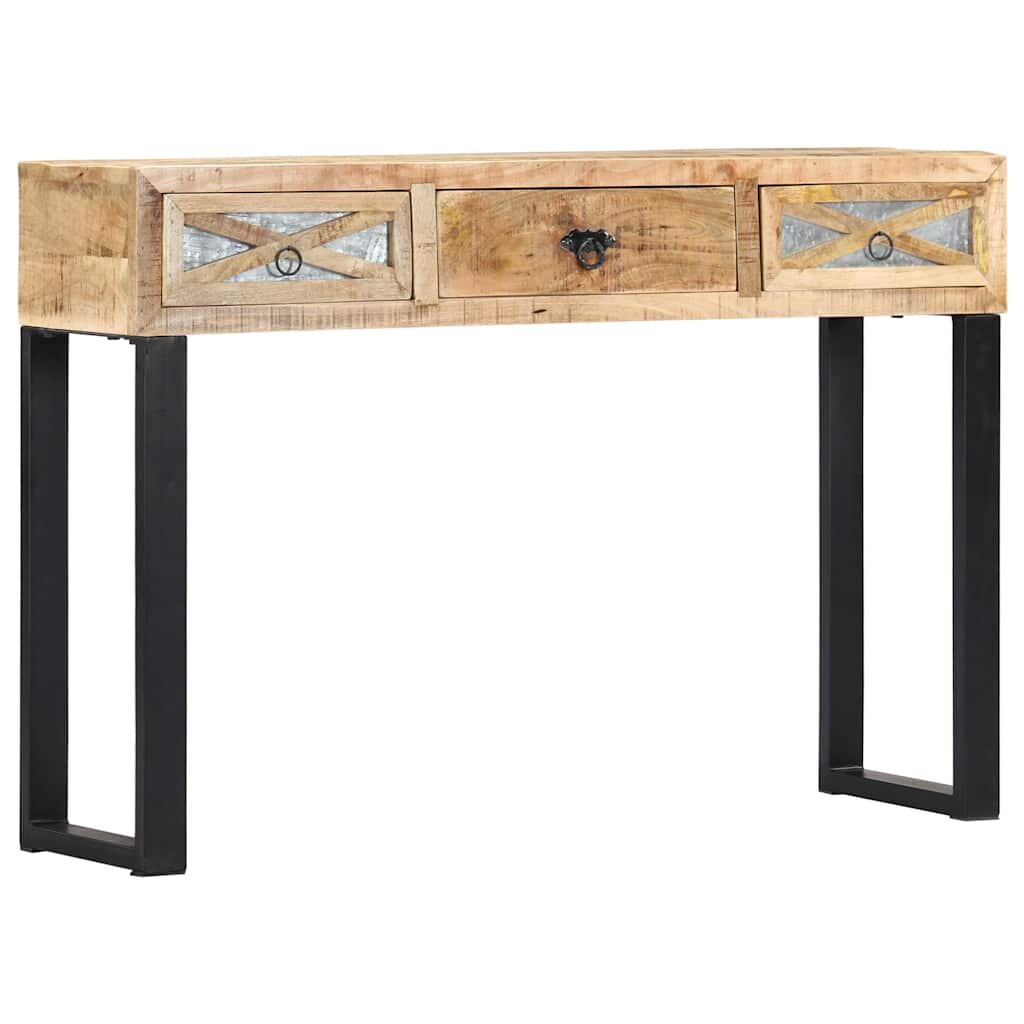 vidaXL Конзолна маса 110x30x76 см мангово дърво масив