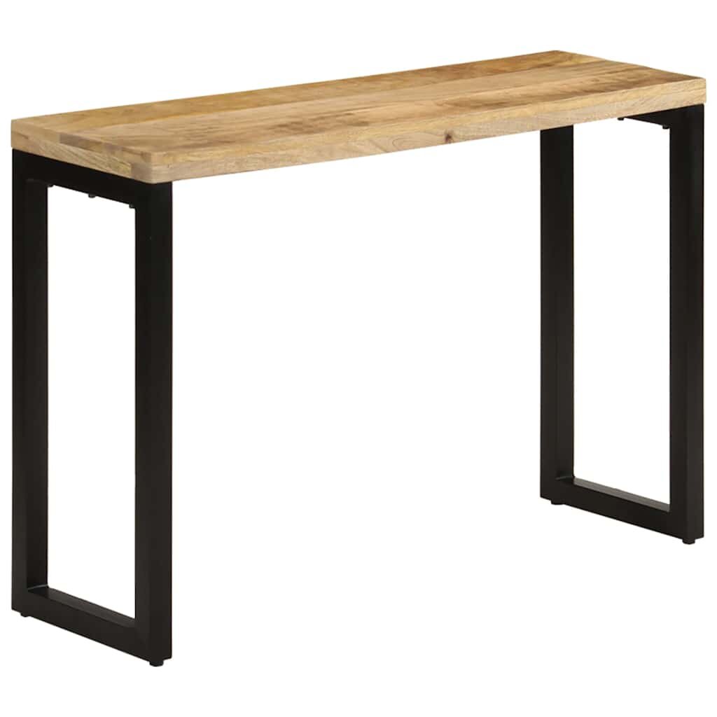 vidaXL Конзолна маса 110x35x76 см грубо мангово дърво масив